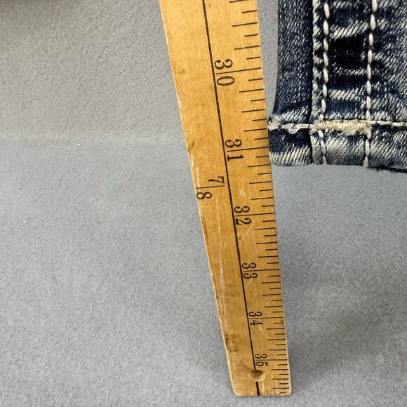 Miss Me Jeans Women's 27x31 Blue Signature Skinny Mystic Embellished Preppy - Picture 12 of 12